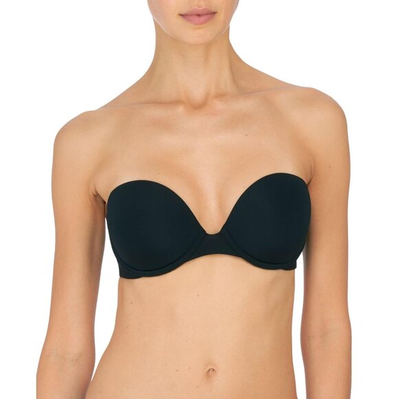 NWT Natori Womens Minimal Strapless Convertible Bra 729229 Black 36D